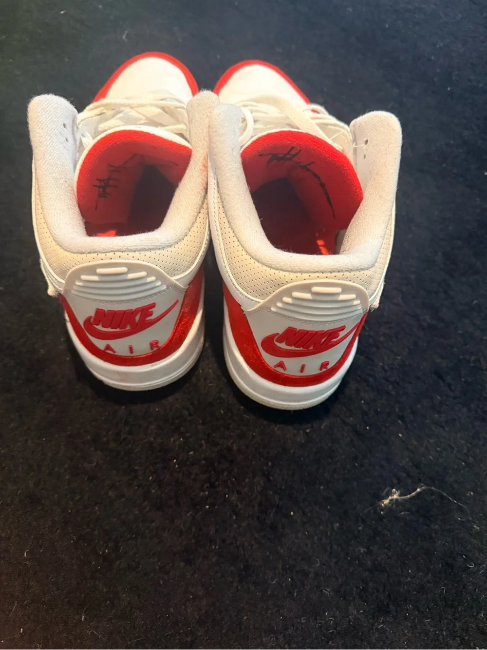 Jordan White & Red Men's Athletic Sneakers size 11